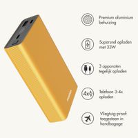 imoshion Ultra Series Aluminium Powerbank 20.000 mAh - Quick Charge en Power Delivery - Goud