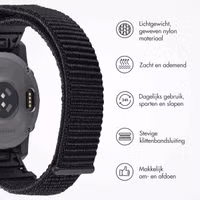 imoshion QuickFit® Nylon bandje Garmin Watch | 22 mm aansluiting - Zwart