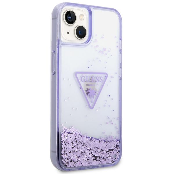 Guess Liquid Glitter Backcover Apple iPhone 14 - Paars