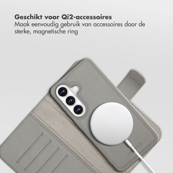 Selencia Olyn Uitneembare Bookcase met MagSafe Samsung Galaxy S26 - Grijs