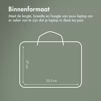 Accezz Leather Laptoptas 16 inch - Cognac