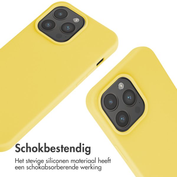 imoshion Siliconen hoesje met koord iPhone 15 Pro Max - Geel