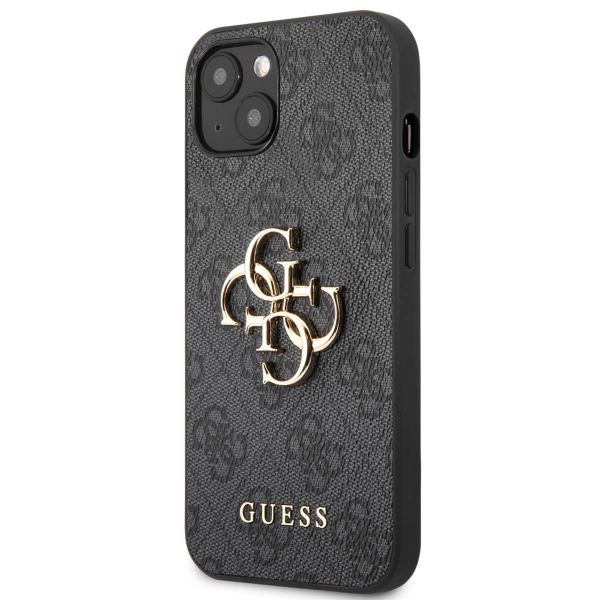Guess 4G Metal Logo Backcover Apple iPhone 13 - Grijs