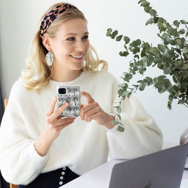 Selencia Zarya Fashion Extra Beschermende Backcover Apple iPhone 12 Mini - Palmtree