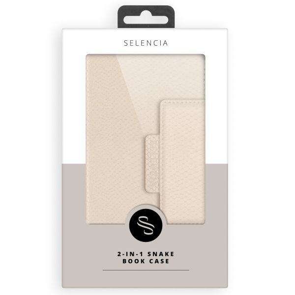 Selencia Llyr 2-in-1 Uitneembare Slang Bookcase iPhone 13 - Wit