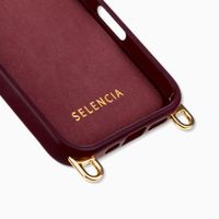 Selencia Rivièra MagSafe Backcover met afneembare haakjes Apple iPhone 16 Pro - Bold Burgundy