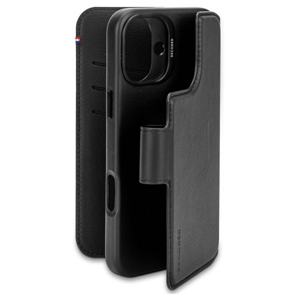 Decoded 2 in 1 Leather Detachable Wallet MagSafe Apple iPhone 16 Plus - Zwart