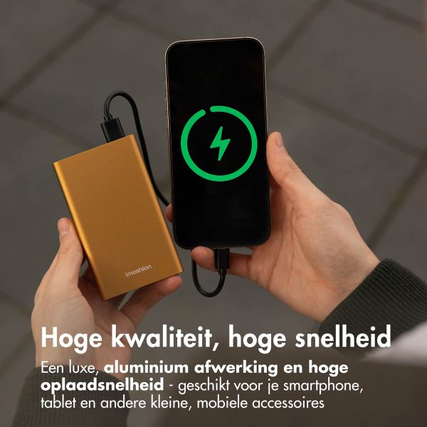 imoshion Ultra Series Aluminium | Powerbank 20.000 mAh - Snelladen tot 33 watt - Gold