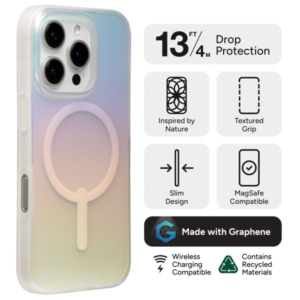 ZAGG Milan Snap Case met MagSafe iPhone 16 Pro - Iridescent