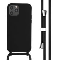 imoshion Silicone Case with Strap Apple iPhone 12 (Pro) - Black