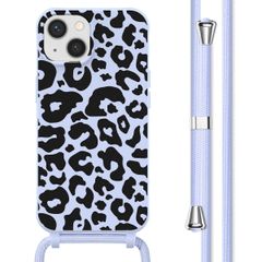 imoshion Siliconen design hoesje met koord Apple iPhone 14 - Animal Lila