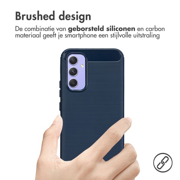 imoshion Brushed Backcover Samsung Galaxy A54 (5G) - Donkerblauw