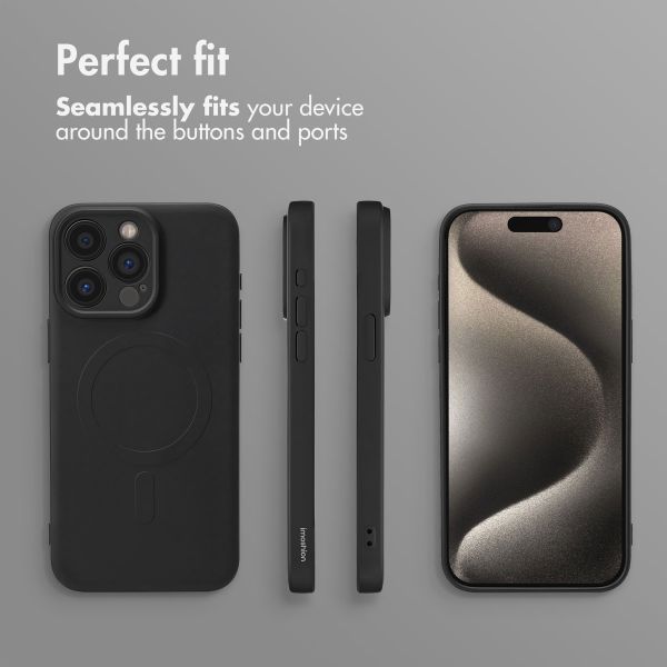 imoshion Colour Back Cover with MagSafe Apple iPhone 15 Pro Max - Black