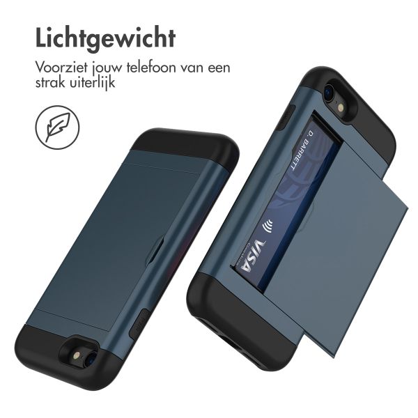 imoshion Backcover met pasjeshouder iPhone SE (2022 / 2020) / 8 / 7 - Donkerblauw