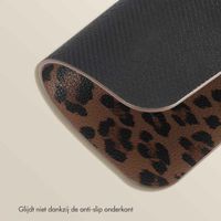 Selencia Sabi Kunstleren Muismat met Panterprint - 20 x 24 cm - Mocha Brown