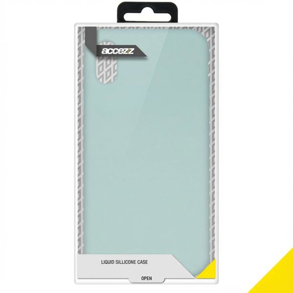 Accezz Liquid Silicone Backcover Apple iPhone X / Xs - Sky Blue