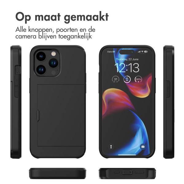 imoshion Backcover met pasjeshouder Apple iPhone 15 Pro Max - Zwart