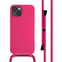 imoshion Siliconen hoesje met koord Apple iPhone 14 - Fluor Roze