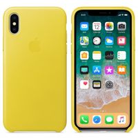 Apple Leather Backcover iPhone X - Spring Yellow