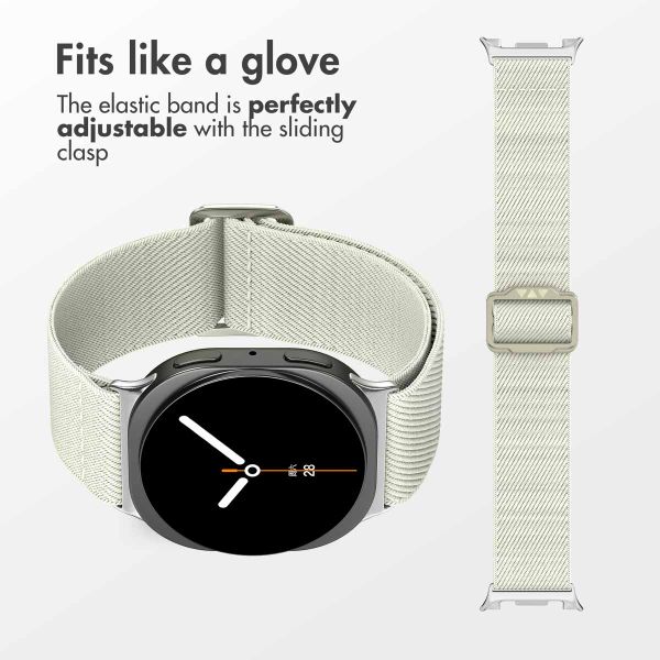 imoshion Elastic Nylon Band Samsung Galaxy Watch 9 (40/44mm) / Watch 8 (40/44mm) / Classic (46mm) - Beige