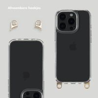 Transparante Backcover met afneembare haakjes voor de Apple iPhone 16 Pro + Lova Polskoord - Tortoise Leopard