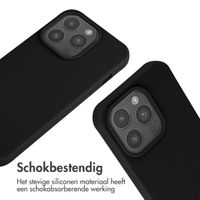 imoshion Siliconen hoesje met koord iPhone 15 Pro - Zwart