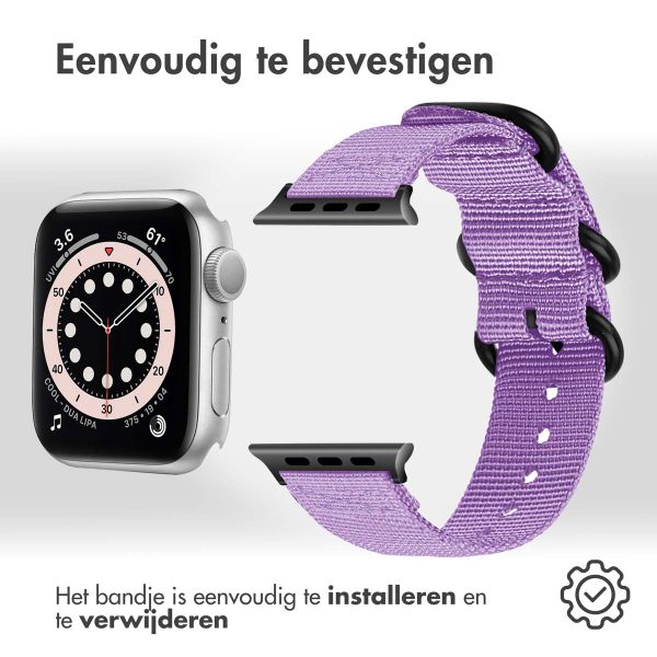 imoshion Nylon bandje Apple Watch Series 1-9 / SE - 38/40/41 mm / Series 10 - 42 mm - Paars