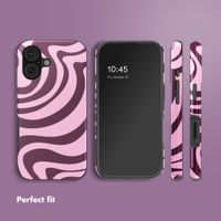 Selencia Vivid Back Cover Apple iPhone 17 - Wavy Swirl Pink Plum