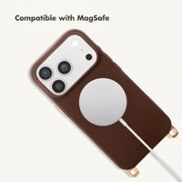 Selencia Rivièra MagSafe Back Cover with detachable hooks Apple iPhone 17 Pro - Choco Brown