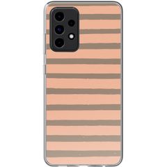 imoshion Design hoesje Samsung Galaxy A52(s) (5G/4G) - Striped peach reverse