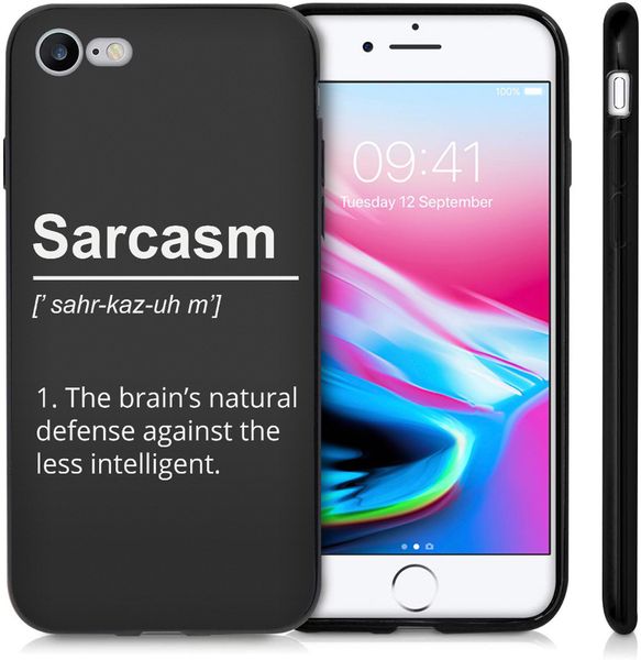 imoshion Design hoesje iPhone SE (2022 / 2020) / 8 / 7  - Quotes - Zwart