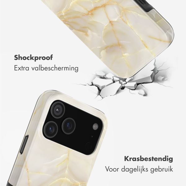Selencia Vivid Backcover met MagSafe Apple iPhone 18 Pro Max / 17 Pro Max - Golden Beige Marble