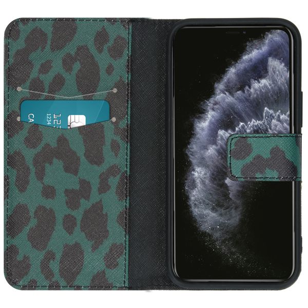 imoshion Design Softcase Bookcase iPhone 12 Mini - Green Leopard