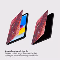 Selencia Vivid tablethoes Apple iPad 11 (2025) 11 inch A16 / iPad 10 (2022) 10.9 inch - Marble Plum