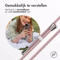 imoshion Siliconen design hoesje met koord Apple iPhone SE (2022 / 2020) / 8 / 7 - Animal Pink