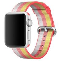 Apple Woven Nylon band Apple Watch Series 1 t/m 9 / SE (38/40/41 mm) | Series 10 (42 mm) - Red