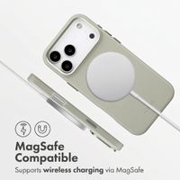 Accezz Leather Back Cover with MagSafe Apple iPhone 18 Pro Max / 17 Pro Max - Light Grey