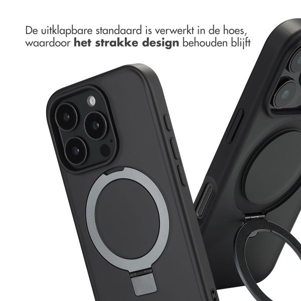 Accezz Ring Stand Backcover met MagSafe Apple iPhone 16 Pro - Zwart