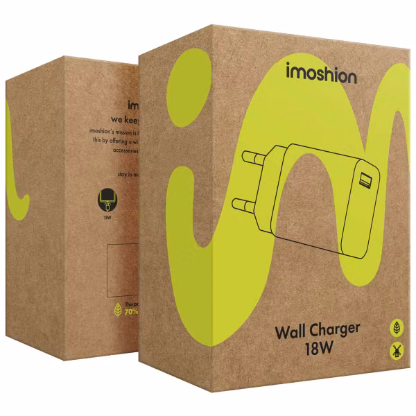 imoshion Wall Charger 18 Watt | USB-A - Zwart