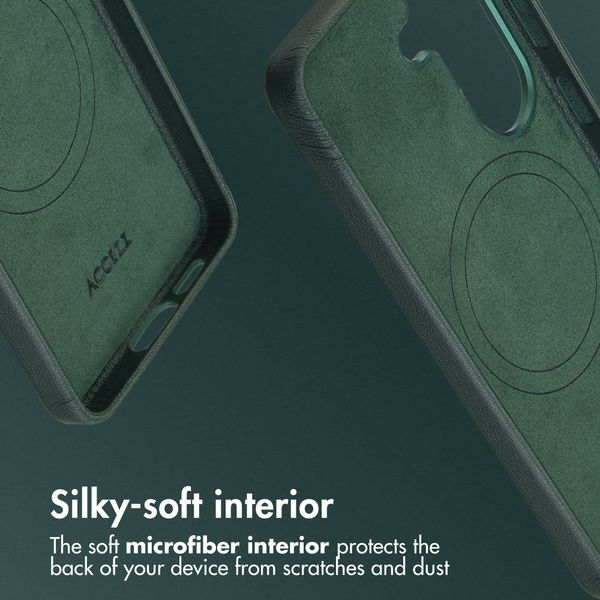 Accezz Leather Back Cover with MagSafe Samsung Galaxy S26 - Cedar Green