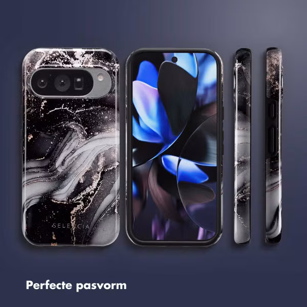 Selencia Vivid Backcover Google Pixel 10 / 10 Pro - Chic Marble Black