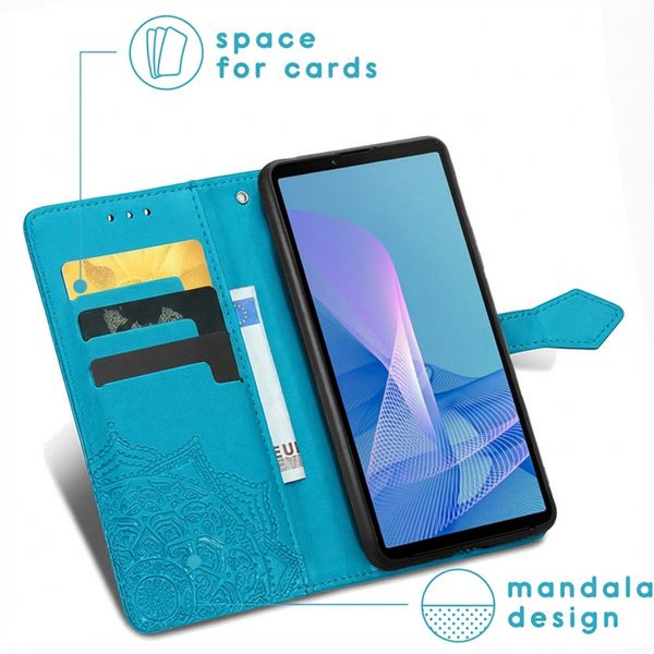imoshion Mandala Bookcase Sony Xperia 10 III - Lichtblauw