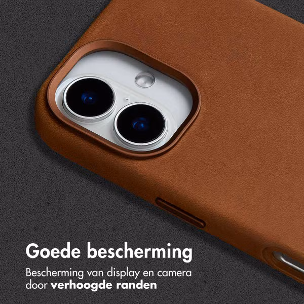 Accezz Vintage Leather Magsafe Backcover Apple iPhone 16 - Tabacco Cognac