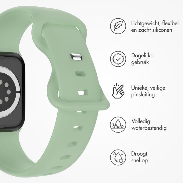 imoshion Siliconen⁺ bandje Apple Watch Series 1 t/m 9 / SE (38/40/41 mm) | Series 10 (42 mm) - Pistachio - Maat S/M