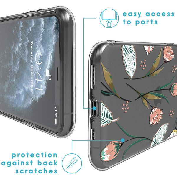 imoshion Design hoesje iPhone 11 Pro - Bloem - Roze / Groen