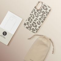 Selencia Sabi Back Cover Panther Print with MagSafe Apple iPhone 16 - Soft Ivory