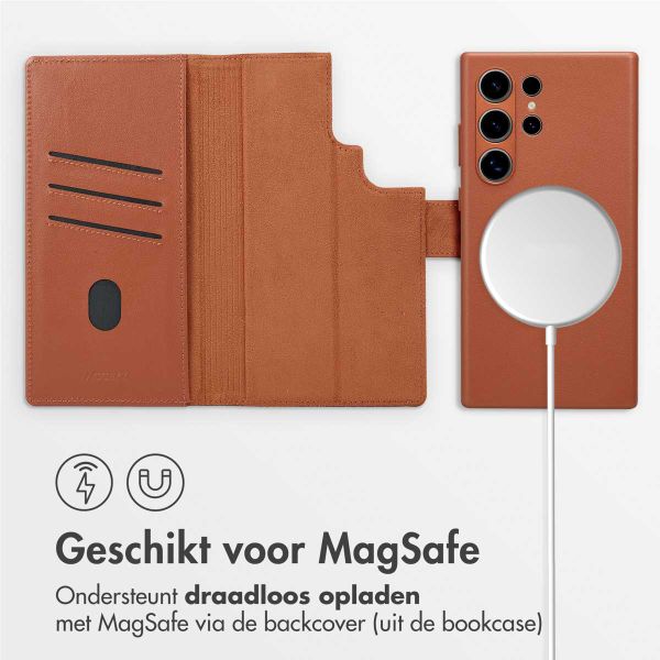 Accezz Leather Bookcase 2-in-1 met MagSafe Samsung Galaxy S24 Ultra - Sienna Brown