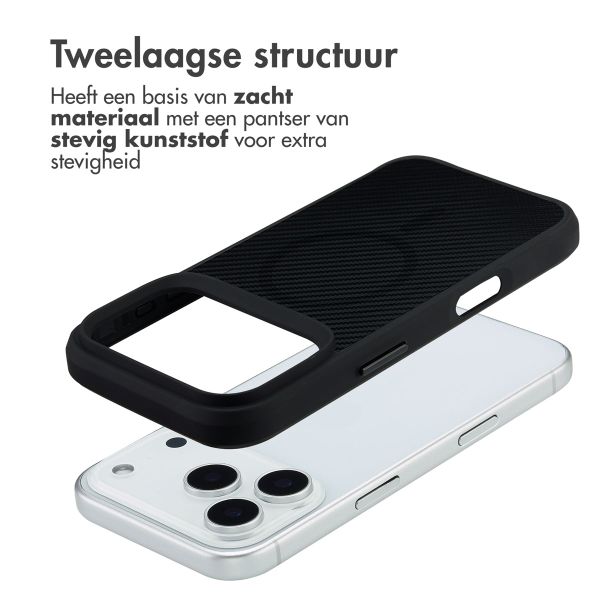 imoshion Rugged Hybrid Carbon Case met MagSafe Apple iPhone 17 Pro - Zwart