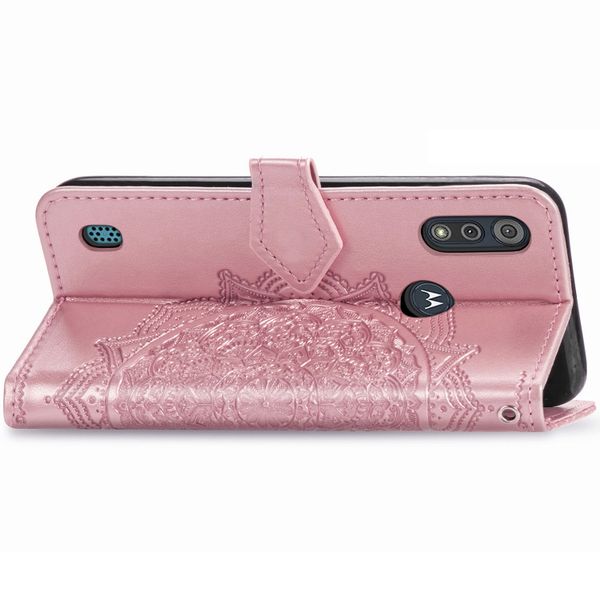 Mandala Bookcase Motorola Moto E6s - Rosé Goud