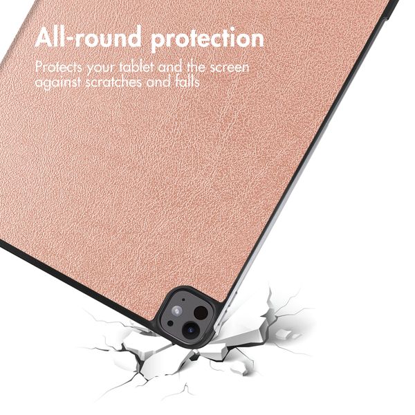imoshion Trifold Book Case Apple iPad Pro 13 (2025) M5 / (2024) M4 - Rose Gold